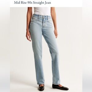 Abercrombie Mid Rise 90s Straight Jean size 26 2R